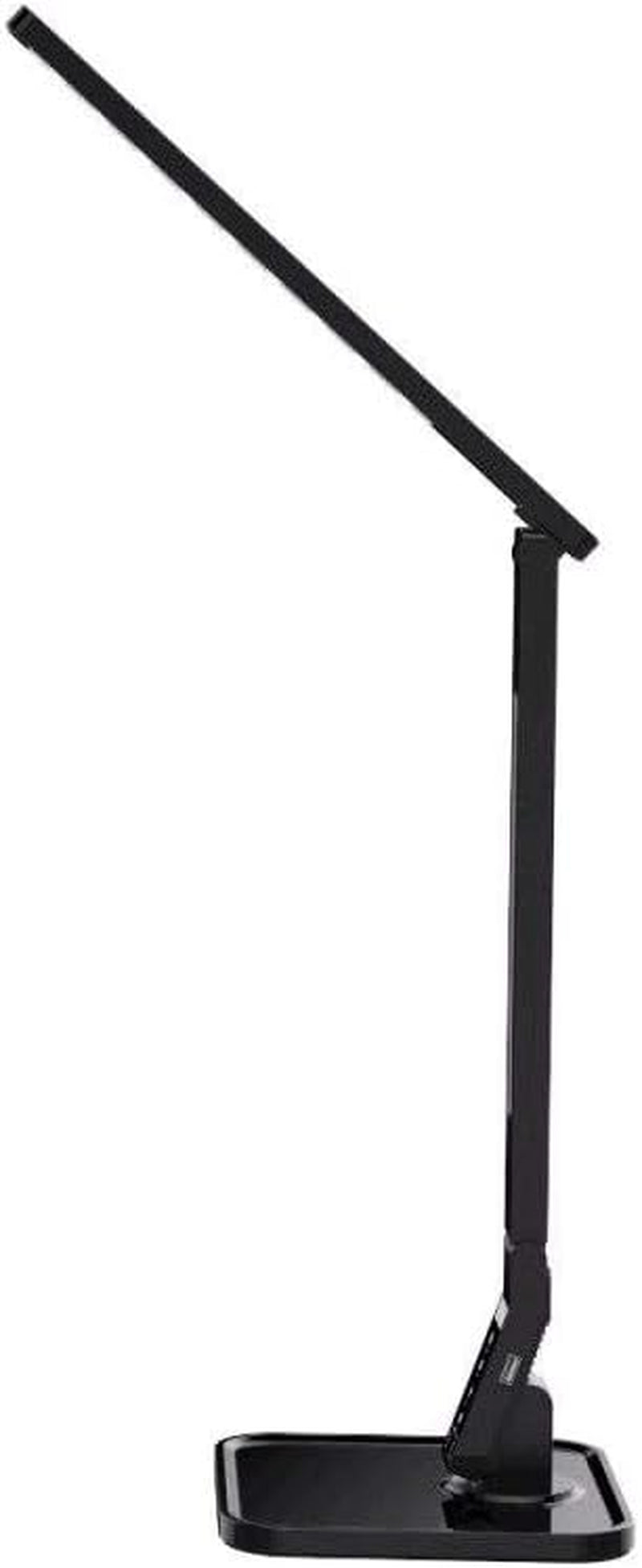 27 LED Eye-Caring Desk Lamp - 5 Brightness Levels, 4 Lighting Modes, Touch Control, USB Charging, Auto Timer - Sleek Black Design