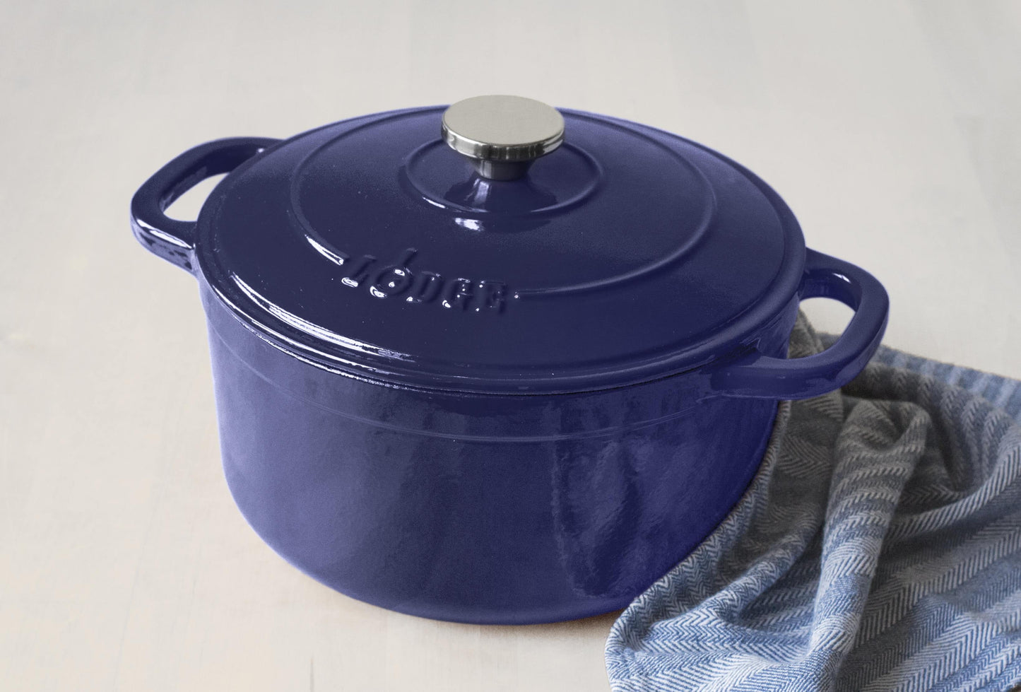 5.5Qt Indigo Enameled Cast Iron Dutch Oven - Perfect for Every Kitchen!