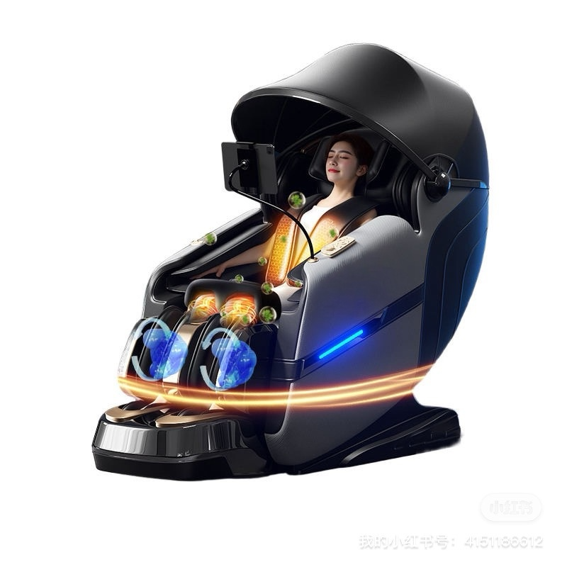 Luxury 4D Zero Gravity Full Body Massage Chair - Smart Recliner with Heat, Foot Roller & AI Voice Control