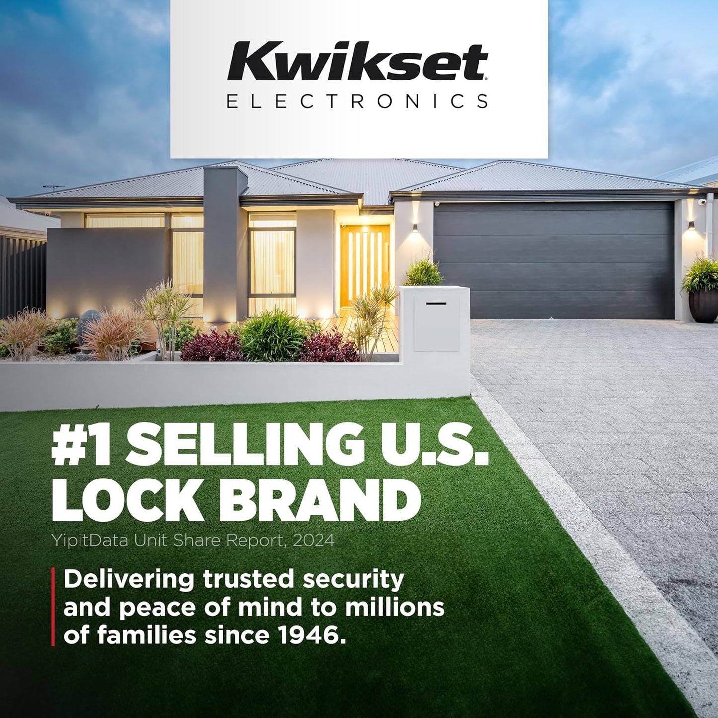 Smartcode 917 Keyless Entry Electronic Deadbolt with Tustin Lever - Venetian Bronze Finish and Smartkey Security