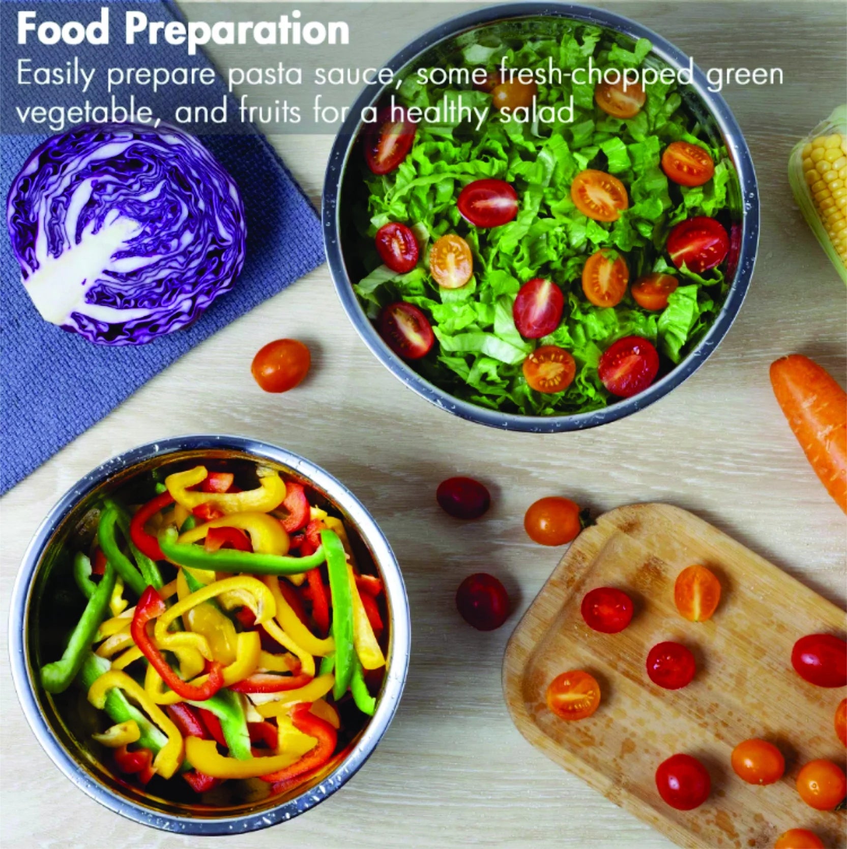 Versatile 3QT Multi-Use Mixing Bowl by  - Perfect for Prepping, Serving, and Storage!