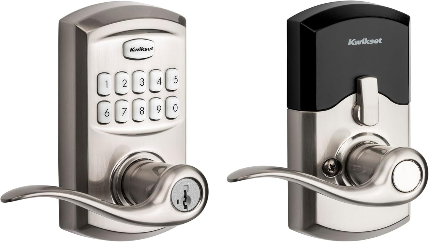 Smartcode 917 Keyless Entry Electronic Deadbolt with Tustin Lever - Venetian Bronze Finish and Smartkey Security