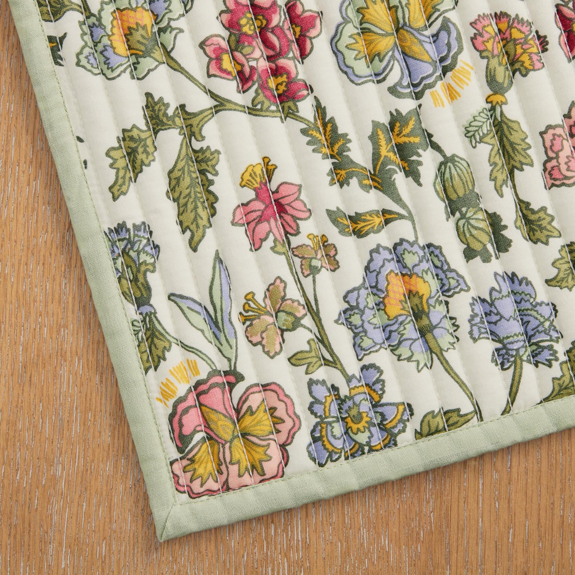 Drew Barrymore's  Wildflower Quilted Print Fabric Placemat - Stylish and Versatile, 20"W x 14