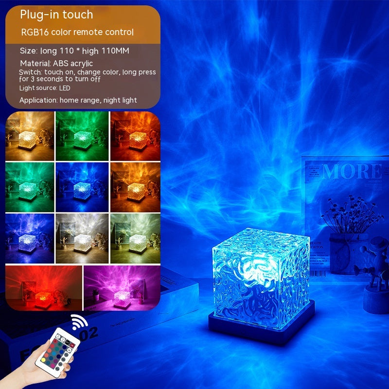 Ripple Ambient Water-Wave Projector — Rotating LED Night Light