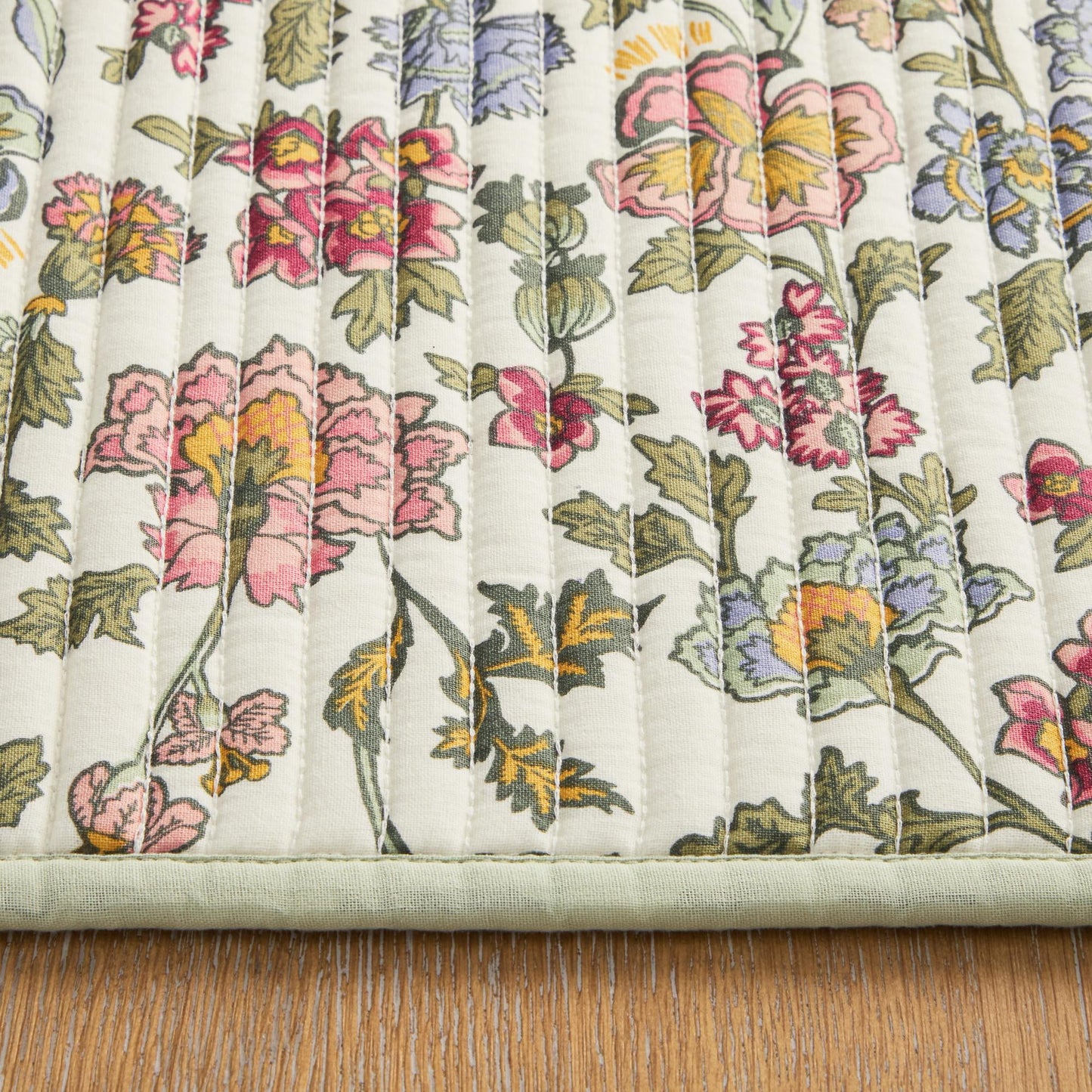 Drew Barrymore's  Wildflower Quilted Print Fabric Placemat - Stylish and Versatile, 20"W x 14