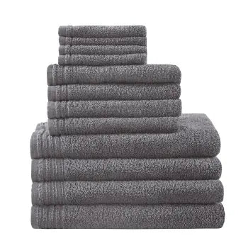 Quick-Dry 12-Piece Cotton Bath Towel Set