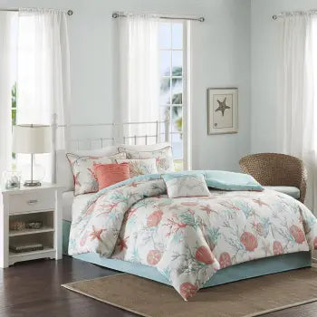 7-Piece Cotton Sateen Comforter Set