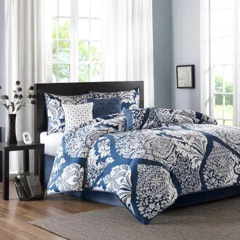 Fully-Styled 7-Piece Printed Cotton Comforter Set