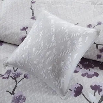 Quiet-Luxury Holly 8-Piece Comforter Set — Purple & Taupe