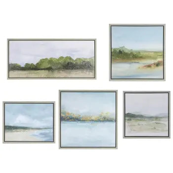 Instant Gallery Wall — 5-Piece Abstract Landscape Canvas Set