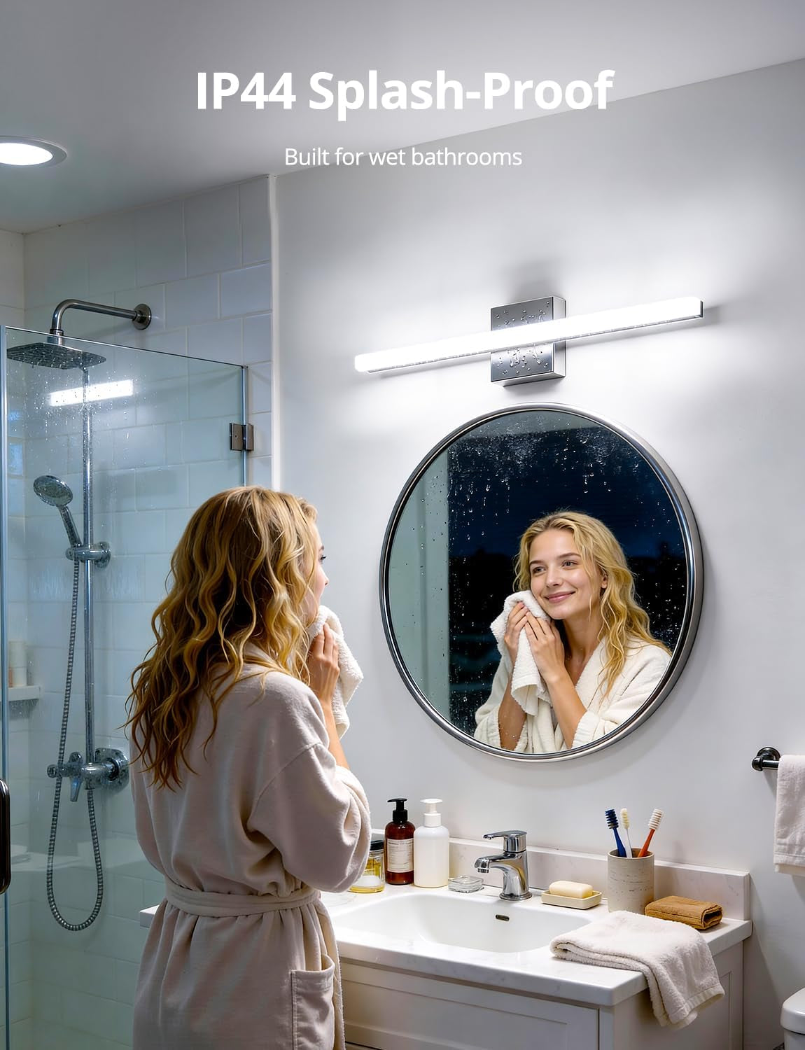 Upgrade Your Bathroom with  24-Inch LED Vanity Light Bar - Modern 14W IP44 Over Mirror Lighting in Cool White 6000K