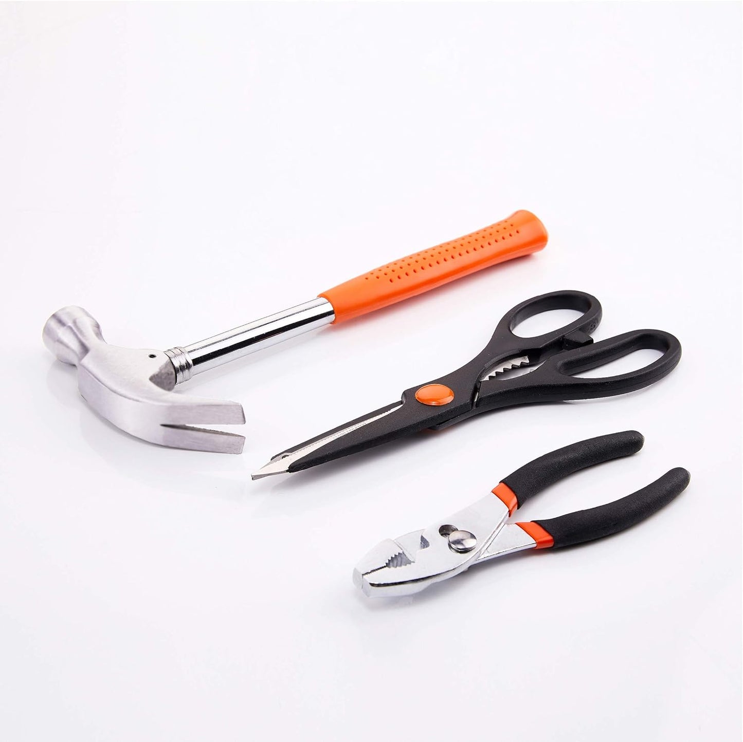 Complete 39-Piece Household Tool Kit with Portable Storage Case - Essential Repair Tools in Vibrant Orange