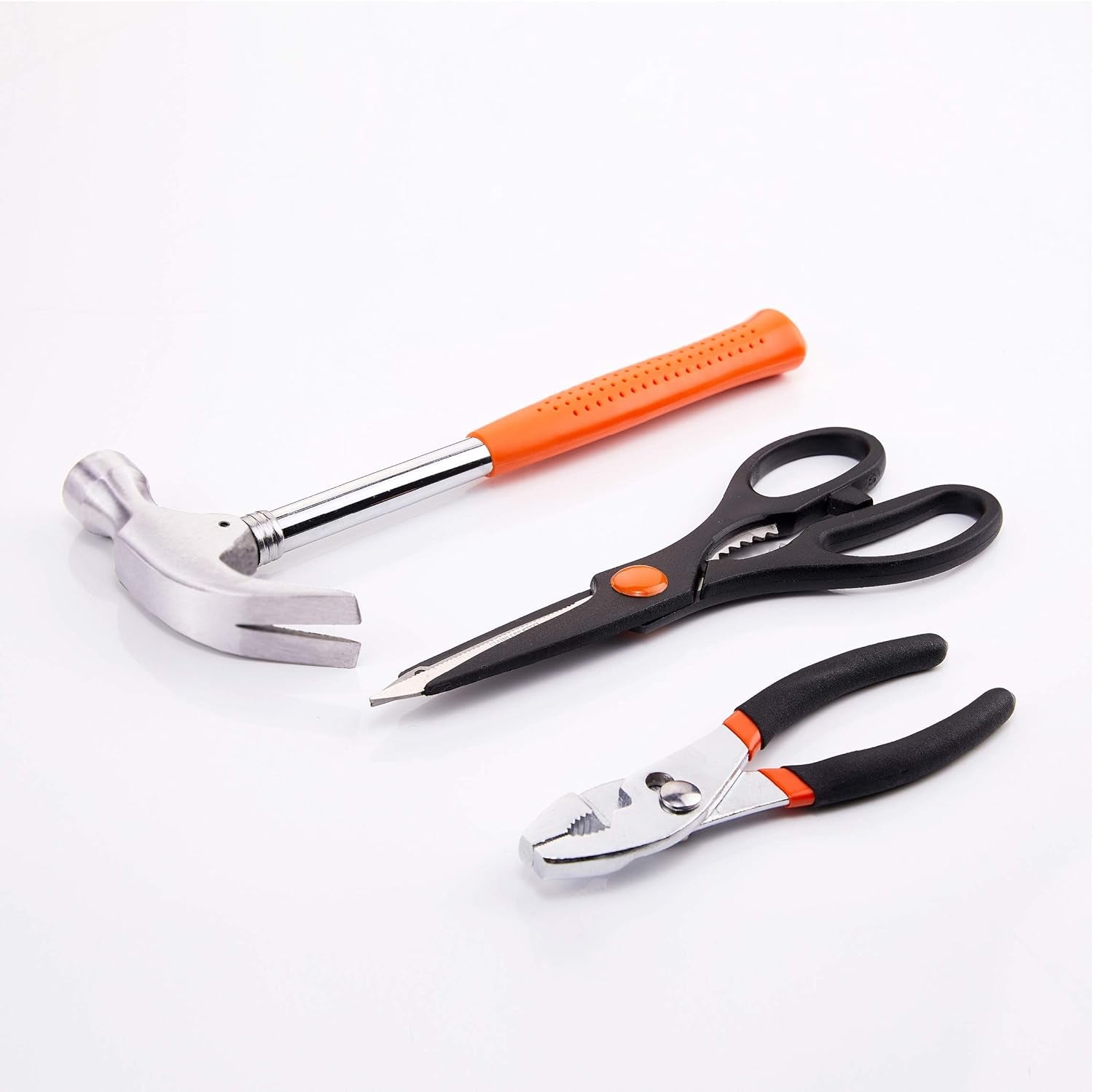 Complete 39-Piece Household Tool Kit with Portable Storage Case - Essential Repair Tools in Vibrant Orange