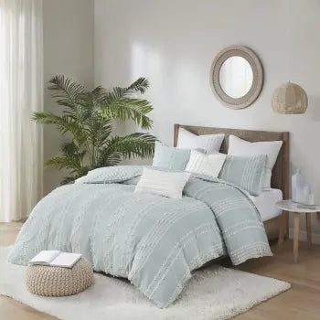 Cotton Jacquard 3-Piece Duvet Cover Set