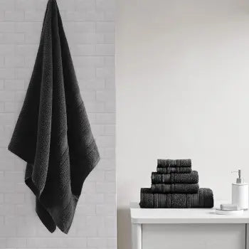 Super Soft Cotton Quick-Dry Bath Towel 6-Piece Set