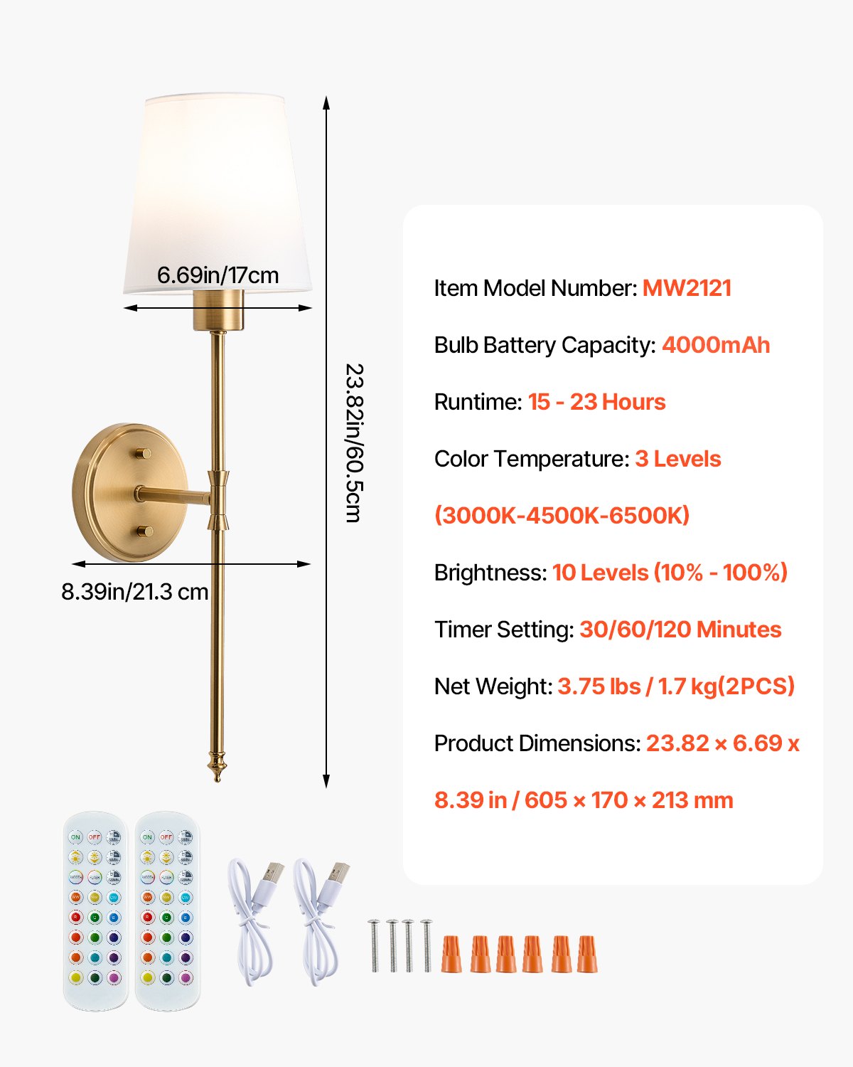 Lumière Duo Cordless Wall Sconce — Wireless LED Set of 2
