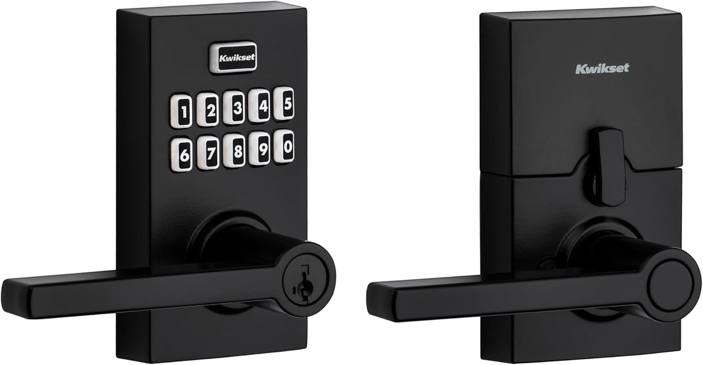 Smartcode 917 Keyless Entry Electronic Deadbolt with Tustin Lever - Venetian Bronze Finish and Smartkey Security