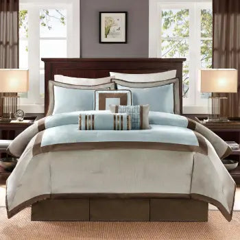 Genevieve 7-Piece Comforter Set in blue