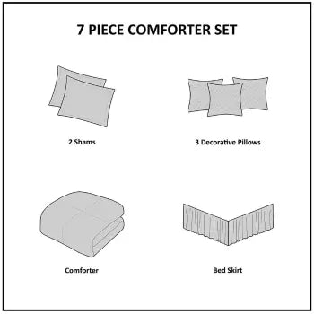 Fully-Styled 7-Piece Printed Cotton Comforter Set