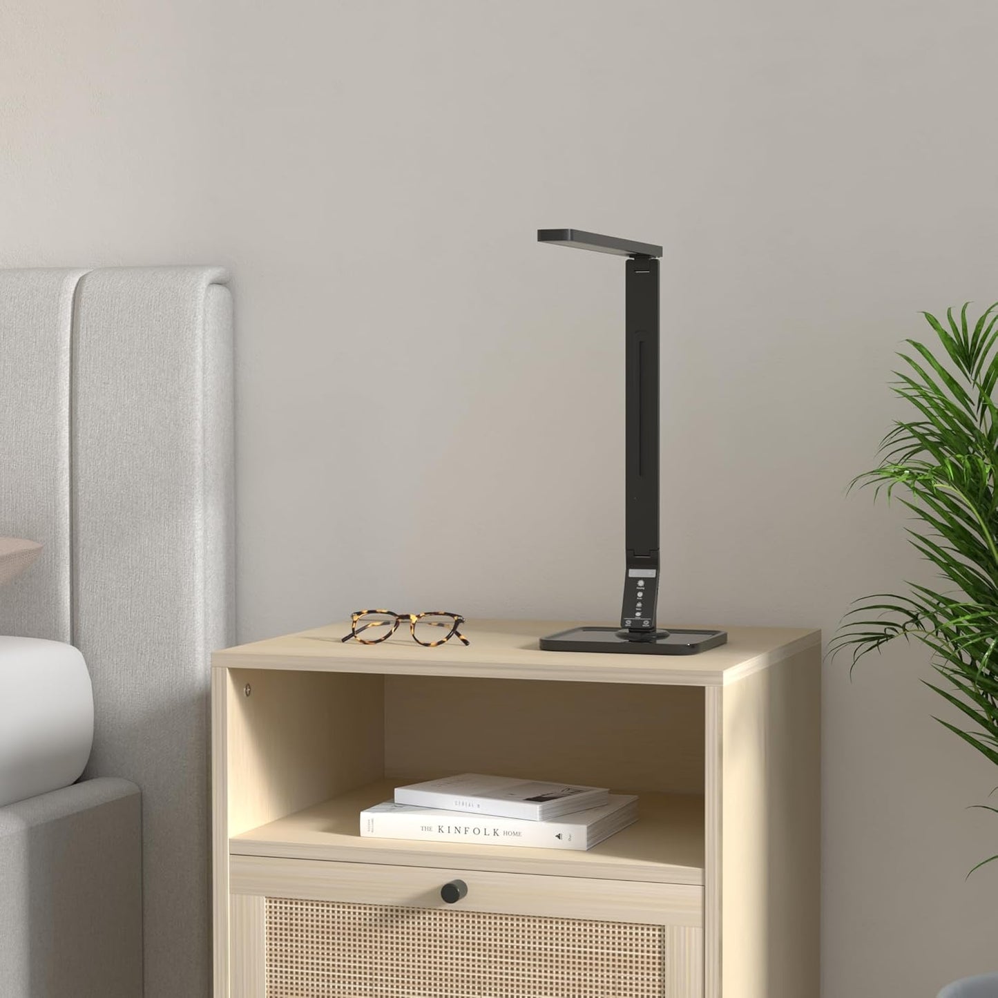 27 LED Eye-Caring Desk Lamp - 5 Brightness Levels, 4 Lighting Modes, Touch Control, USB Charging, Auto Timer - Sleek Black Design