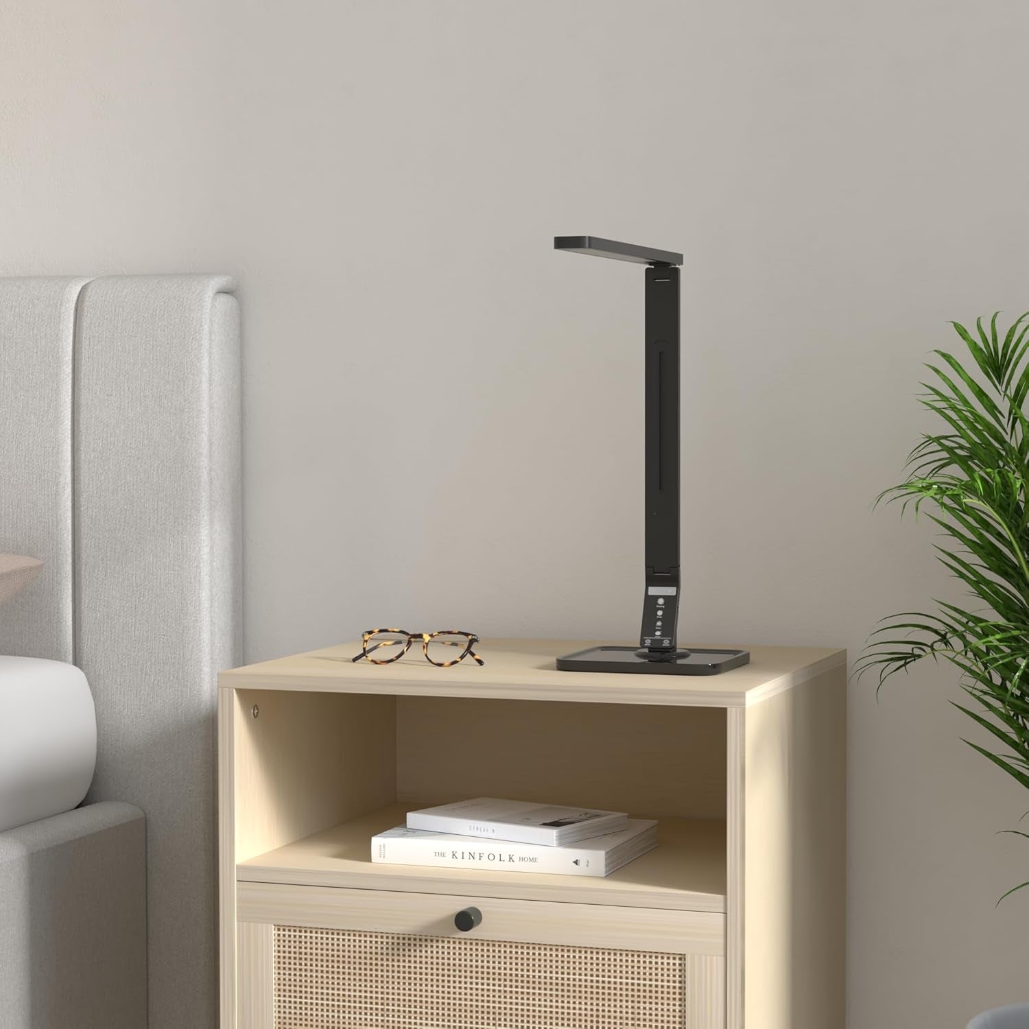 27 LED Eye-Caring Desk Lamp - 5 Brightness Levels, 4 Lighting Modes, Touch Control, USB Charging, Auto Timer - Sleek Black Design