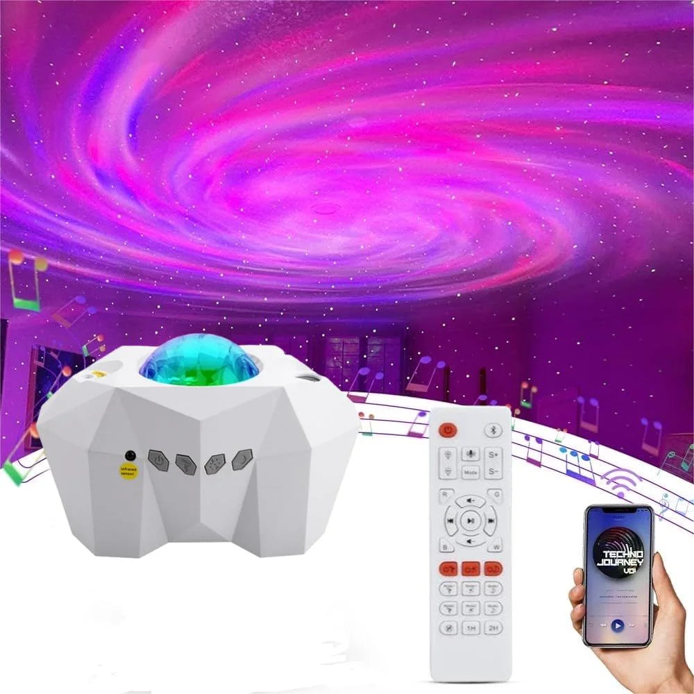 Enchanting Star Projector with Bluetooth Speaker & Remote – Experience the Northern Lights and Moonlit Skies at Home!