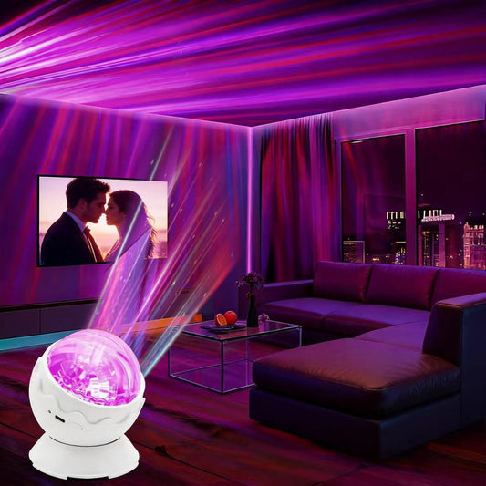 Transform Your Bedroom with the Northern Lights Projector - 8 Stunning Effects & Night Light Egg Cover for Ultimate Relaxation
