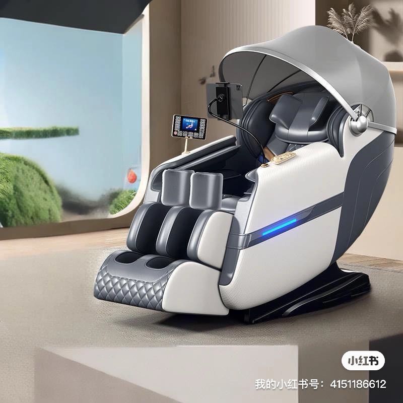 Luxury 4D Zero Gravity Full Body Massage Chair - Smart Recliner with Heat, Foot Roller & AI Voice Control