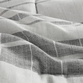 Lounge-Ready 4-Piece Striped Comforter Set with Throw Pillow