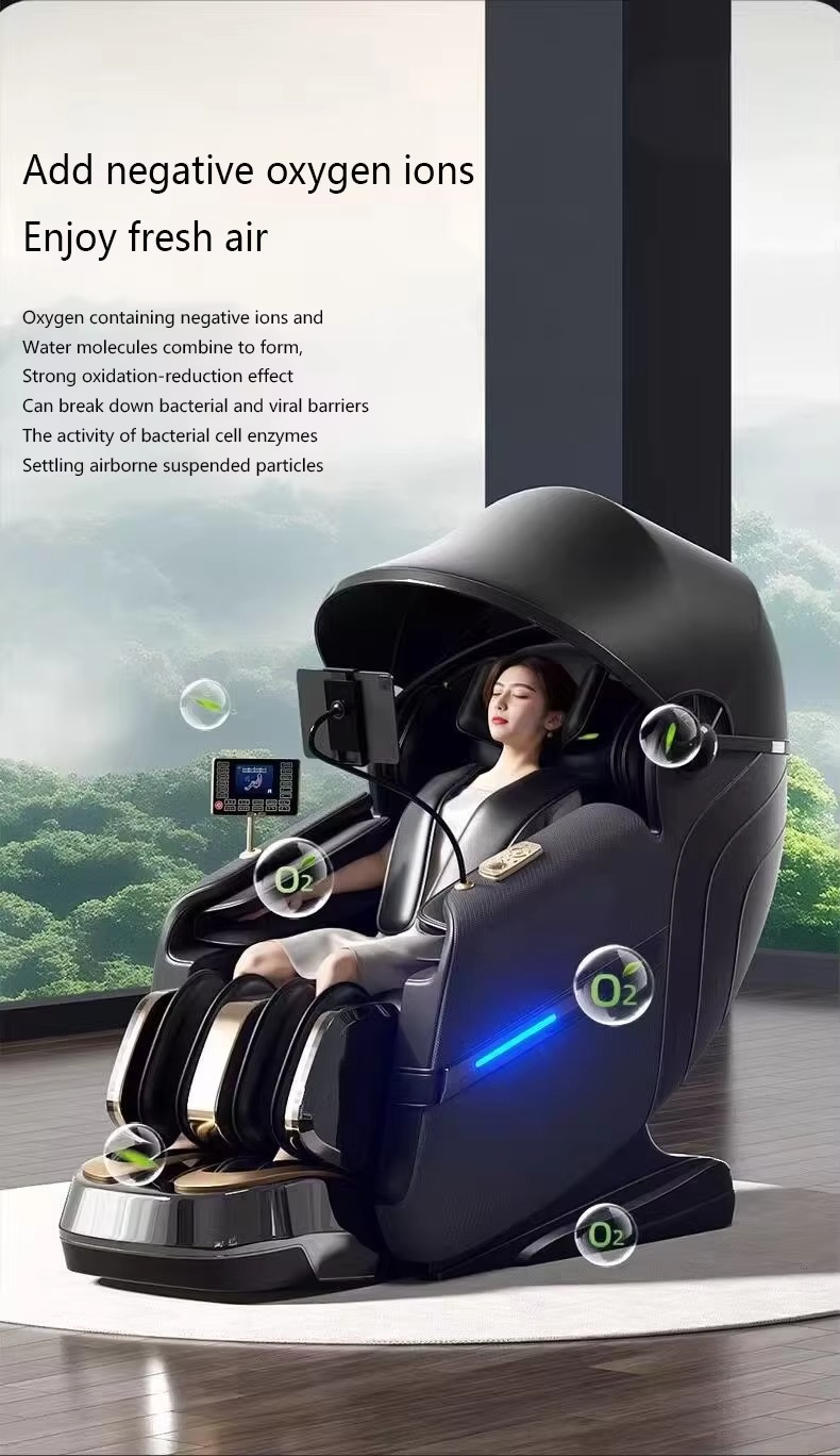 Luxury 4D Zero Gravity Full Body Massage Chair - Smart Recliner with Heat, Foot Roller & AI Voice Control