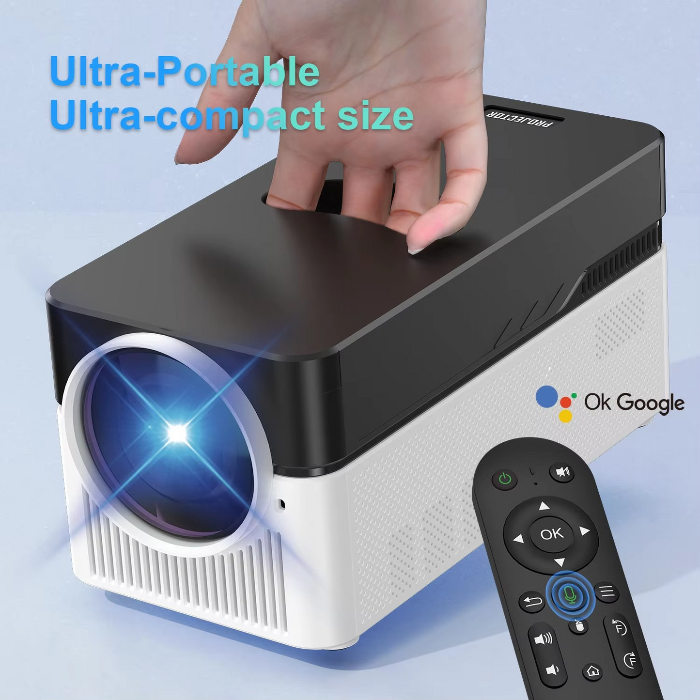 CasaLoom™ HY450 Pro Smart Projector — 900 ANSI Lumens | Android 11 | 8K Support | Short Throw | Home Cinema