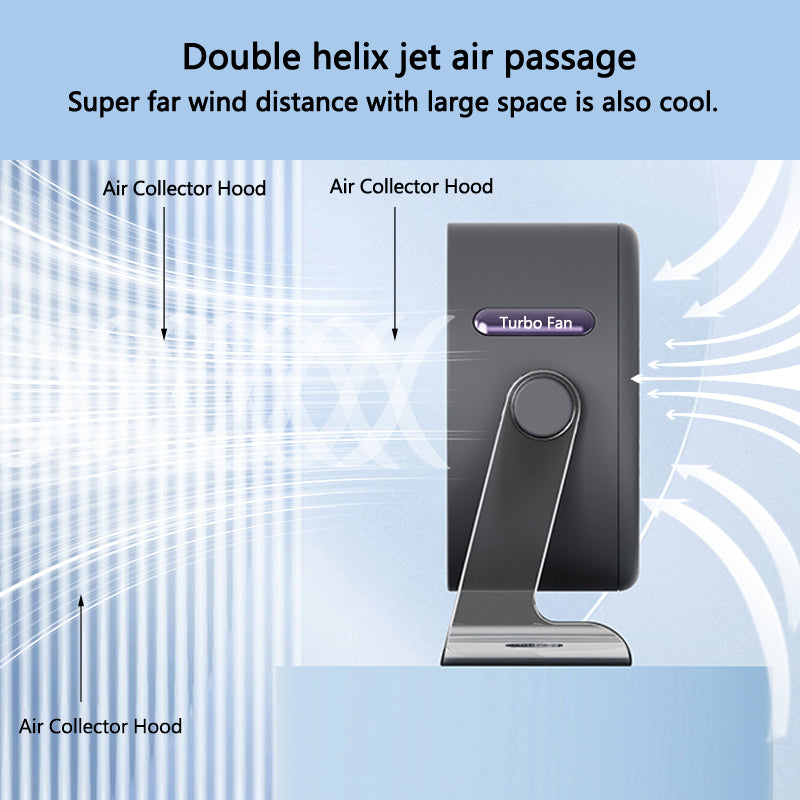 Set of 2 Portable USB Rechargeable Desk Fan – 100-Speed Digital Display Ultra-Quiet Wall-Mountable Cooling Fan