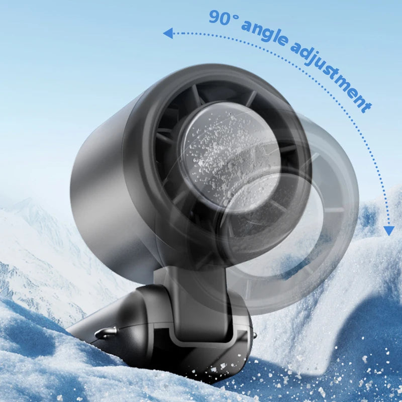 Lenovo Ice Cooling Handheld Fan – 100-Speed Turbo Portable USB Rechargeable Foldable Neck & Desk Fan