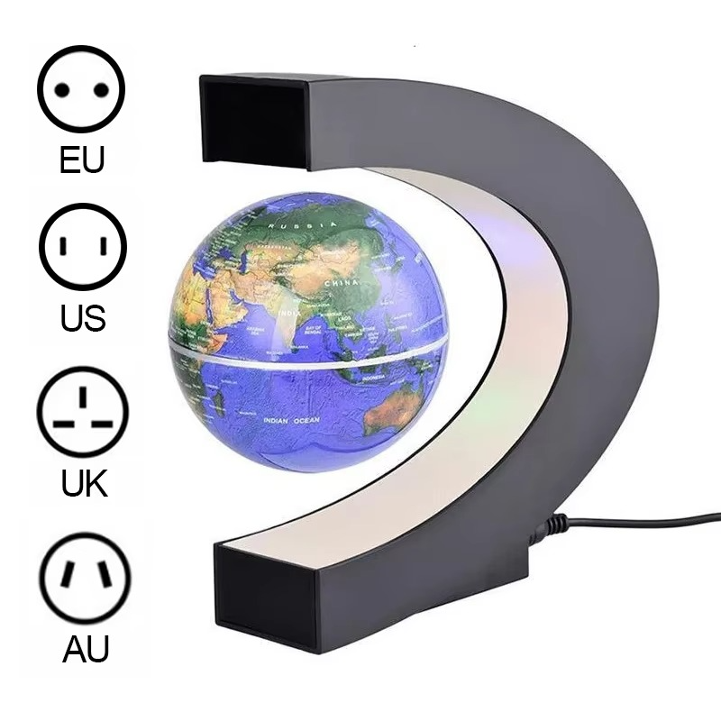 Levitating Globe Lamp | Magnetic Floating LED World Map Light