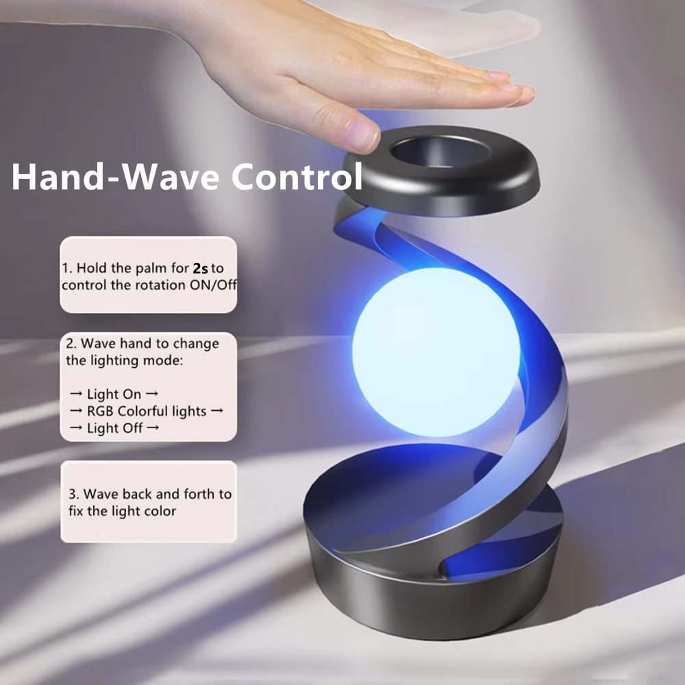 Aurora Levitating Lamp - Floating Wireless Charger and RGB Ambient Night Light