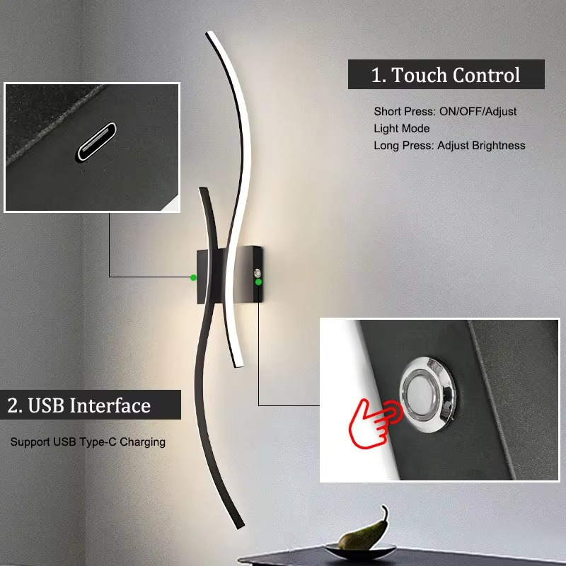 Lumière Curve Cordless LED Wall Sconce