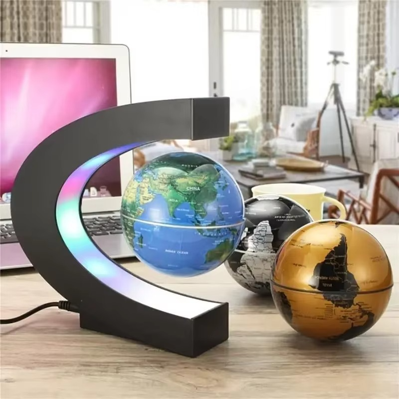 Levitating Globe Lamp | Magnetic Floating LED World Map Light