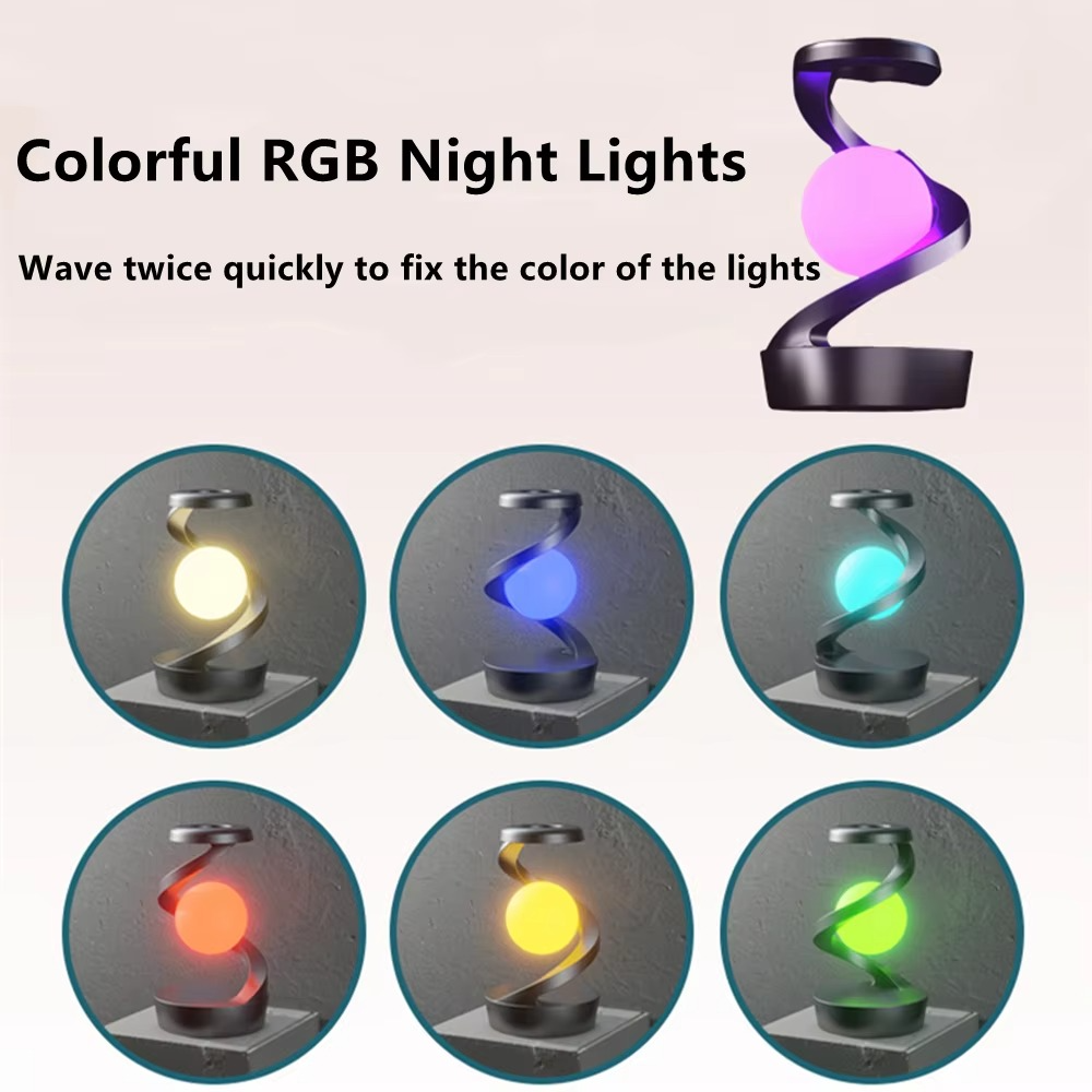 Aurora Levitating Lamp - Floating Wireless Charger and RGB Ambient Night Light