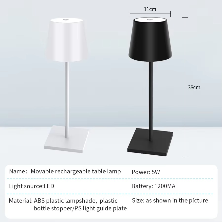 Lumina Cordless LED Table Lamp – Rechargeable Dimmable Touch Light