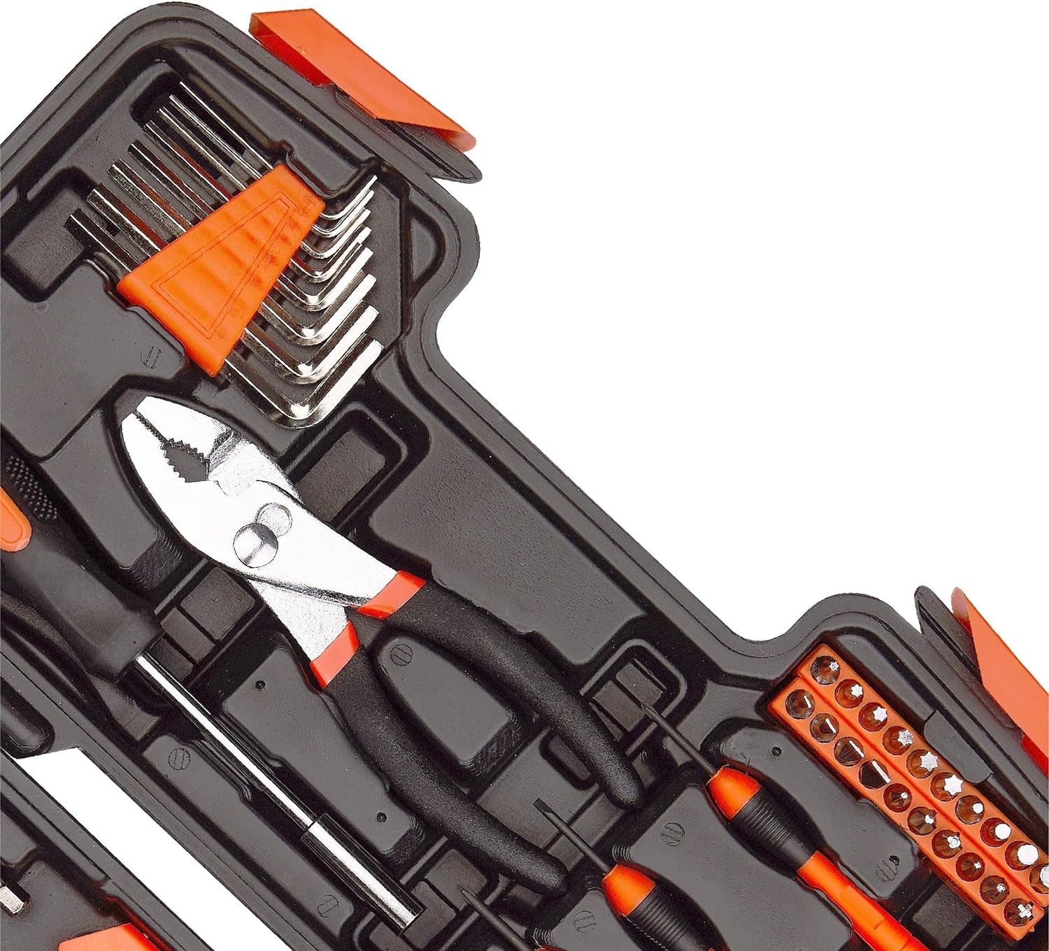 Complete 39-Piece Household Tool Kit with Portable Storage Case - Essential Repair Tools in Vibrant Orange