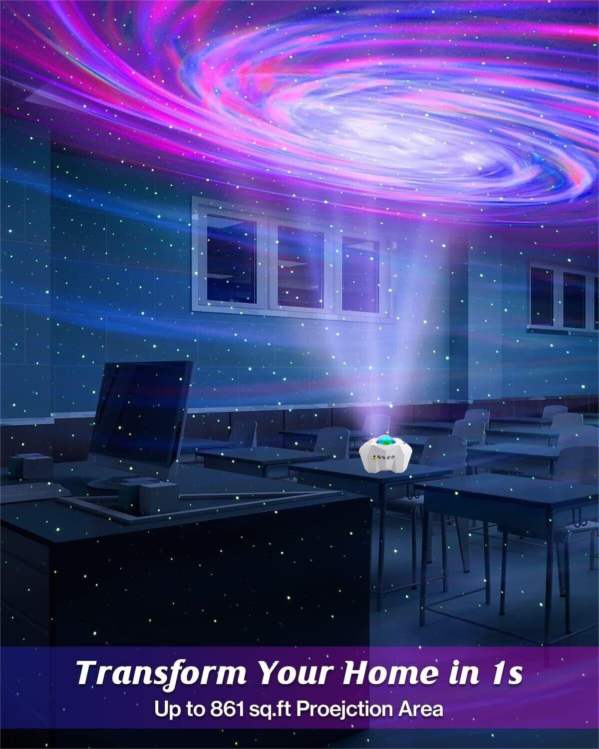 Enchanting Star Projector with Bluetooth Speaker & Remote – Experience the Northern Lights and Moonlit Skies at Home!