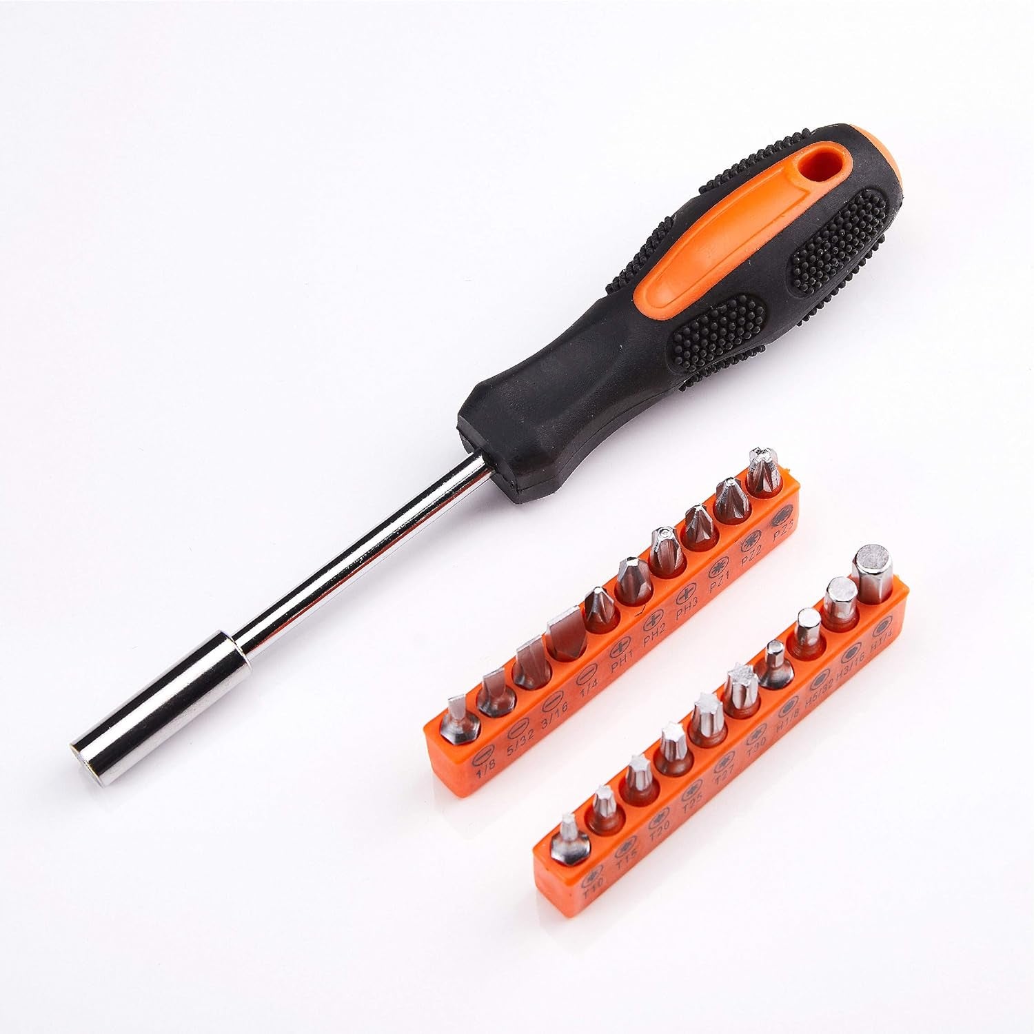 Complete 39-Piece Household Tool Kit with Portable Storage Case - Essential Repair Tools in Vibrant Orange