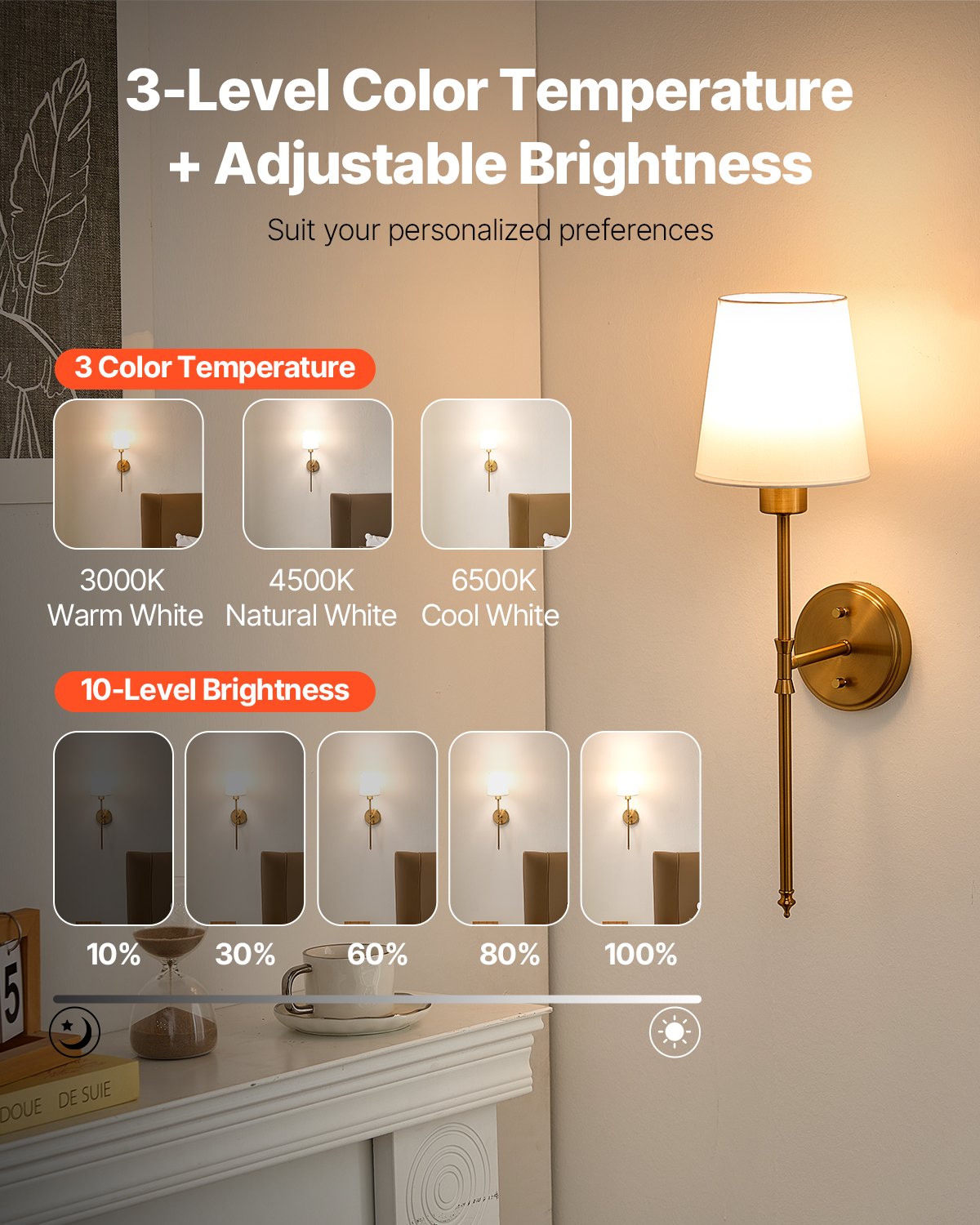 Lumière Duo Cordless Wall Sconce — Wireless LED Set of 2