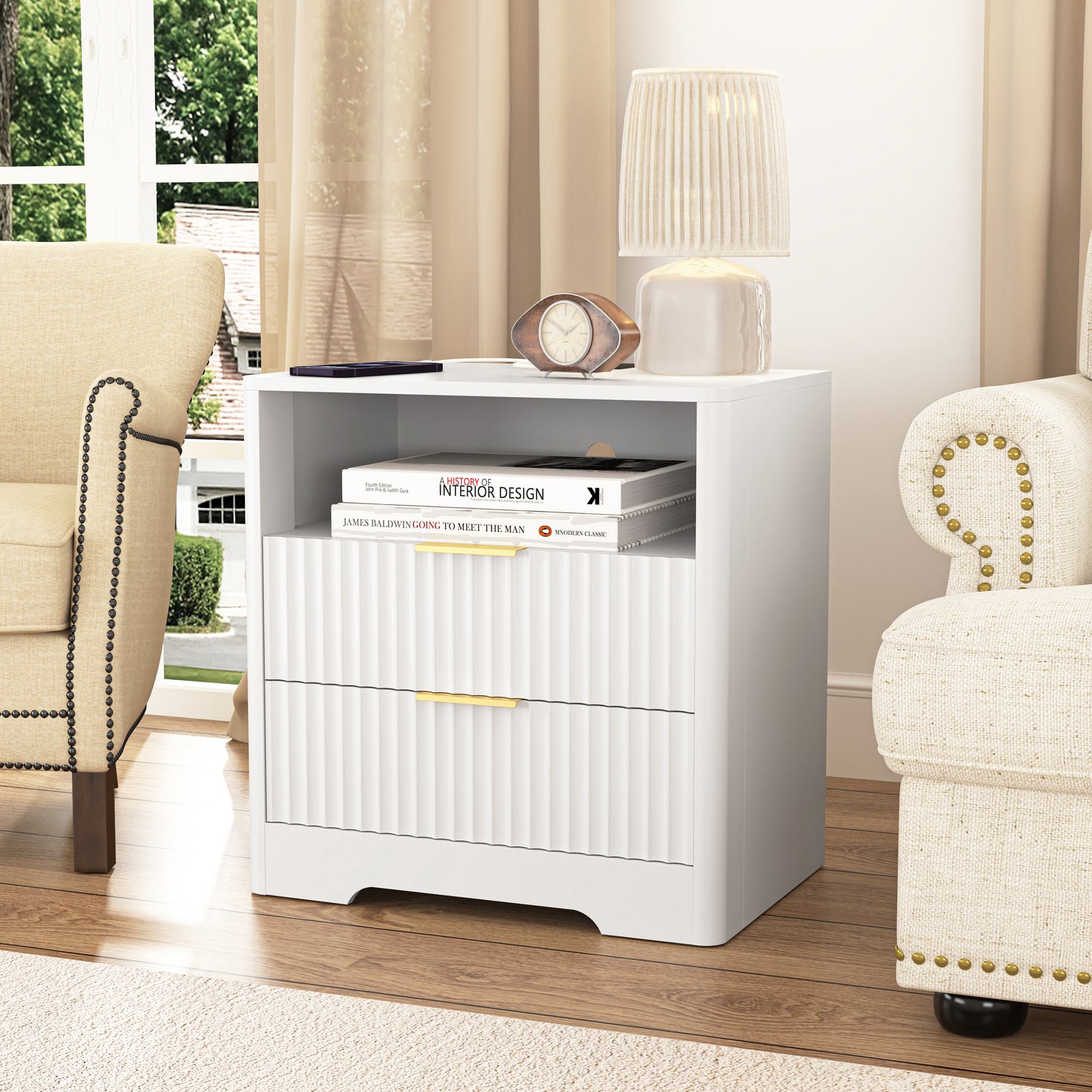 Halcyon Smart Charging Nightstand — Wireless Charge, USB & Ambient Light