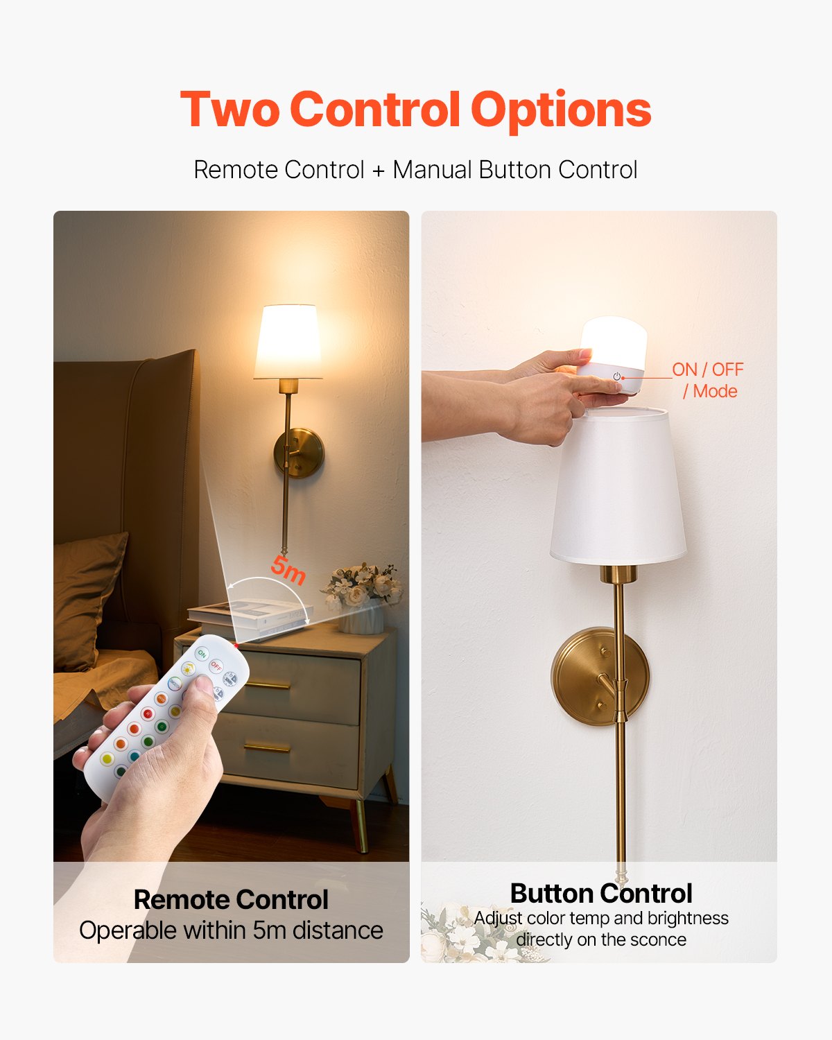 Lumière Duo Cordless Wall Sconce — Wireless LED Set of 2