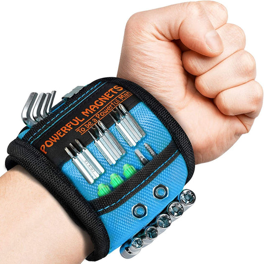 Ultimate Magnetic Wristband Tool Holder - 15 Powerful Magnets for Screws, Nails & Drill Bits - Perfect Stocking Stuffer for DIY Enthusiasts, Men, Women, Dads & Handymen!