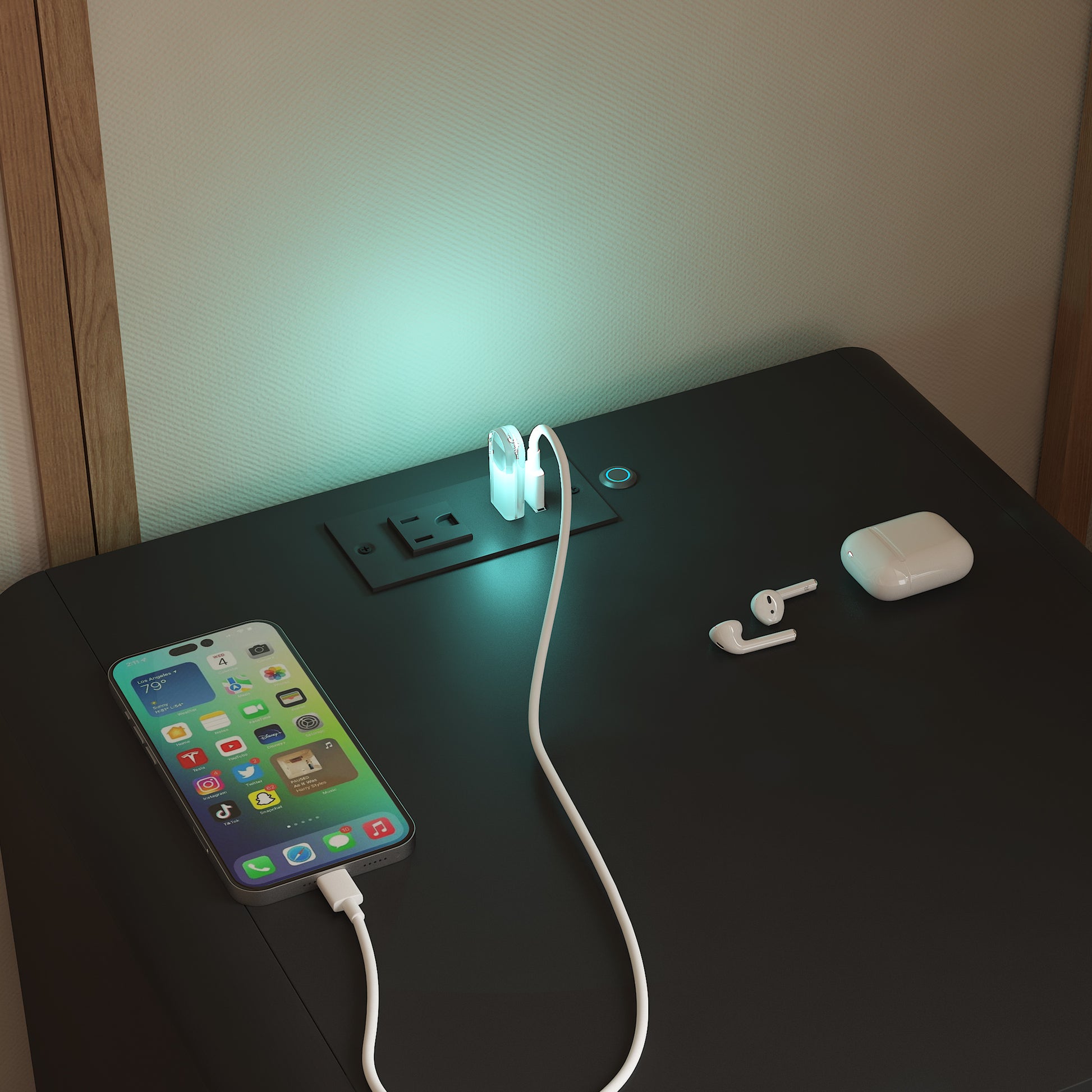 Lumin Nightstand set - detail