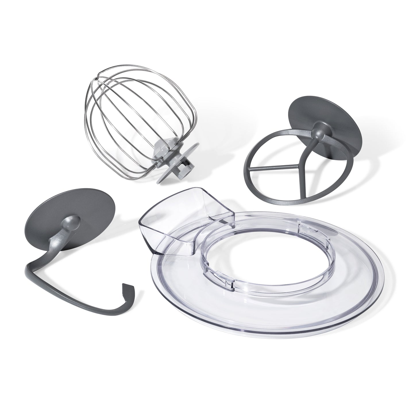 Elegant 3.5 Qt Stand Mixer in White with Essential Attachments: Flat Beater, Dough Hook, and Balloon Whisk