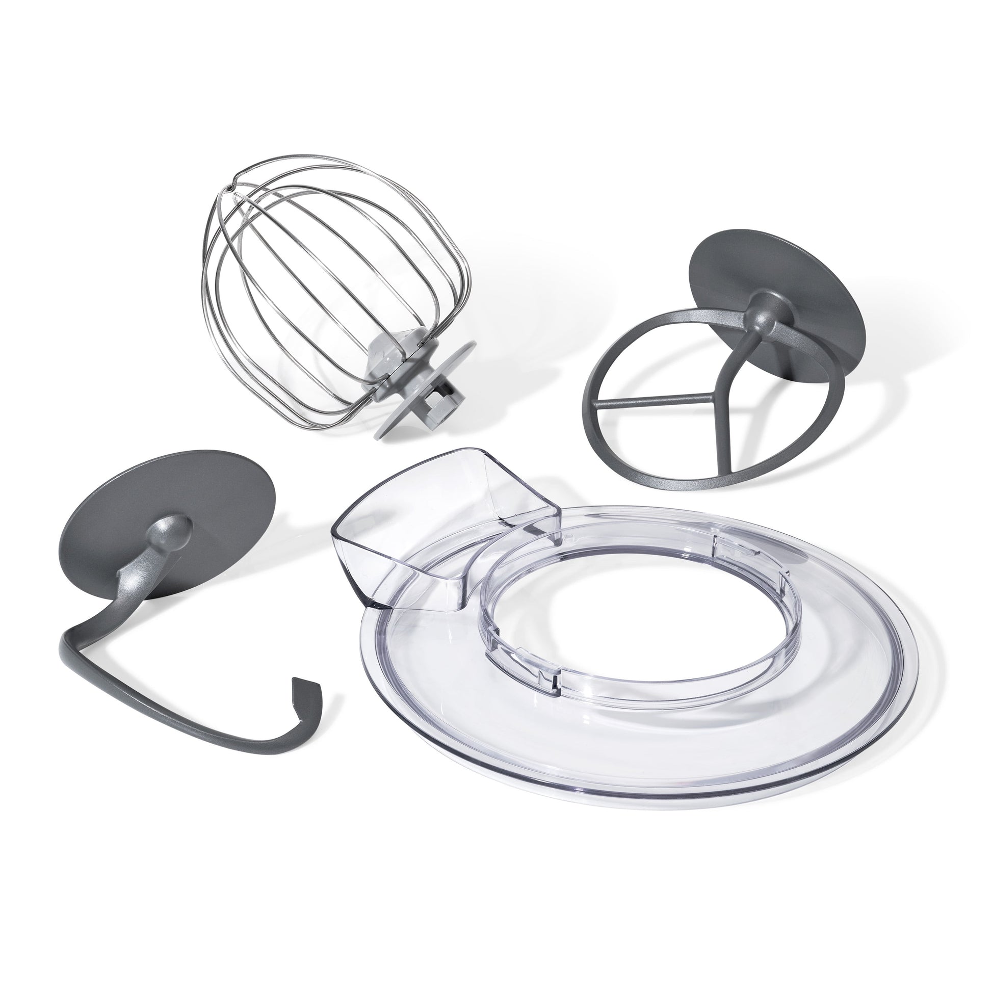 Elegant 3.5 Qt Stand Mixer in White with Essential Attachments: Flat Beater, Dough Hook, and Balloon Whisk