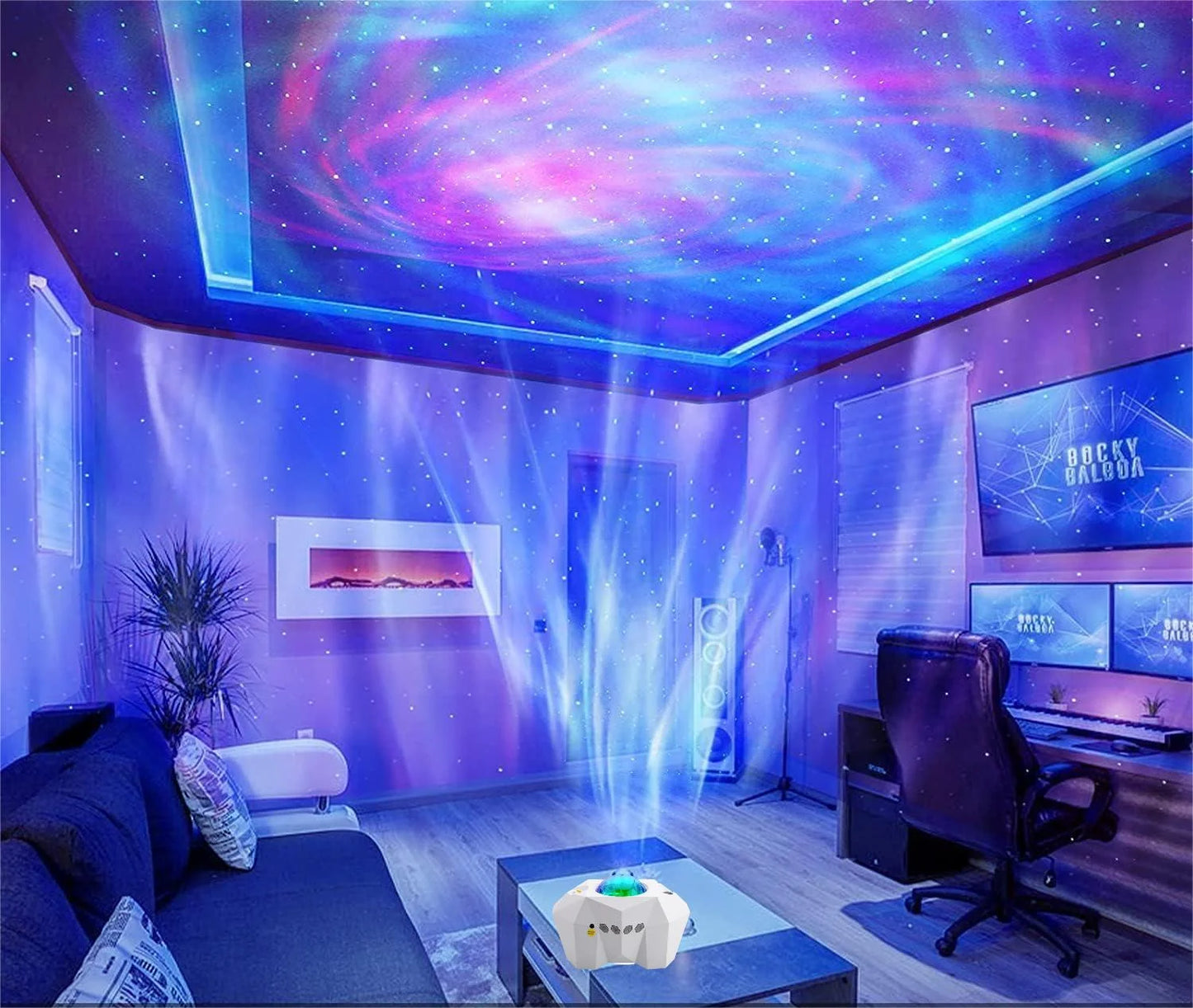 Enchanting Star Projector with Bluetooth Speaker & Remote – Experience the Northern Lights and Moonlit Skies at Home!